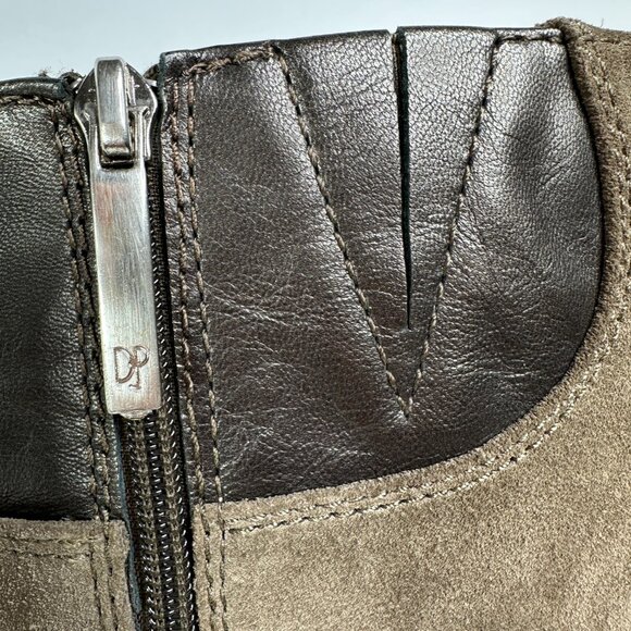 Donald Pliner Heidy Elephant Wedge Suede Leather Tall Boot Brown Women Size 8.5 - Picture 14 of 16